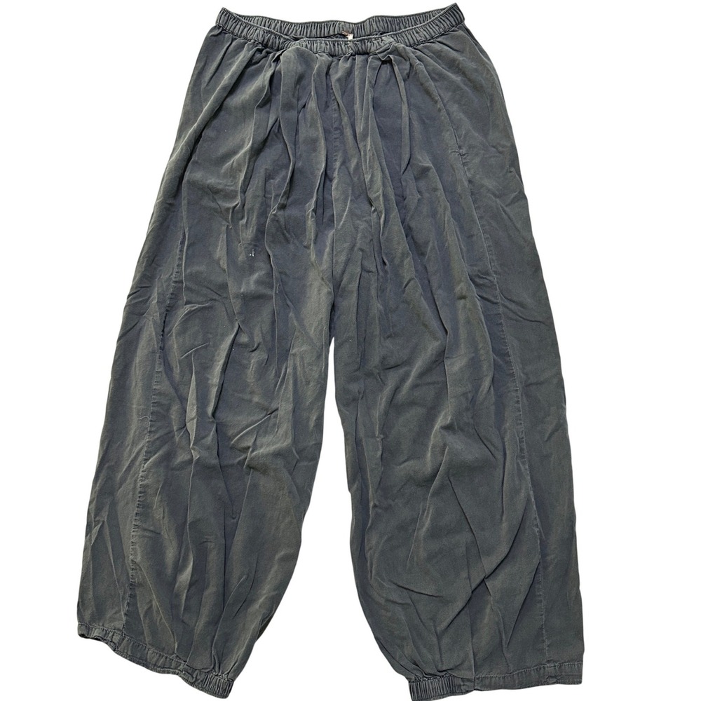 Free People To The Sky Parachute Pants M Gray Harem Balloon Relaxed Streetwear